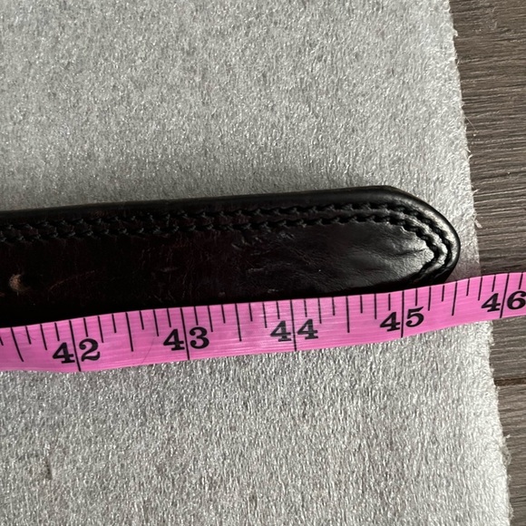 [34”/Max 45”]Ted Baker Dark Brown Leather Belt with Brassed Buckle- Italy - Picture 7 of 8